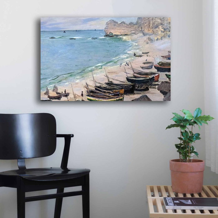 Wallity Barcos en la playa de Etretat de Claude Monet (45 x 70 cm) Wallity Barcos en la playa de Etretat de Claude Monet (45 x 70 cm)